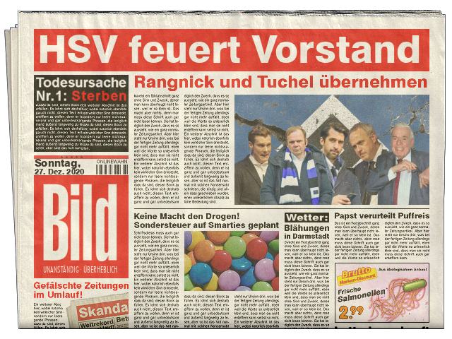 Zeitung - HSV feuert Vorstand